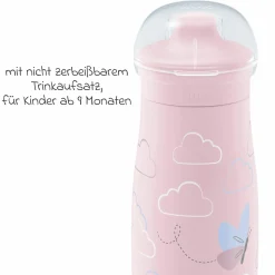 Trinkflasche Mini-Me Sip Cup - mit bissfestem Trinkaufsatz 300 ml - Schmetterling - Rosa