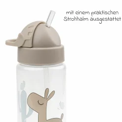 Trinkflasche mit Strohhalm 350 ml - Lalee - Sand