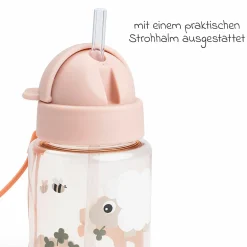 Trinkflasche mit Strohhalm 280 ml - Tiny Farm - Powder