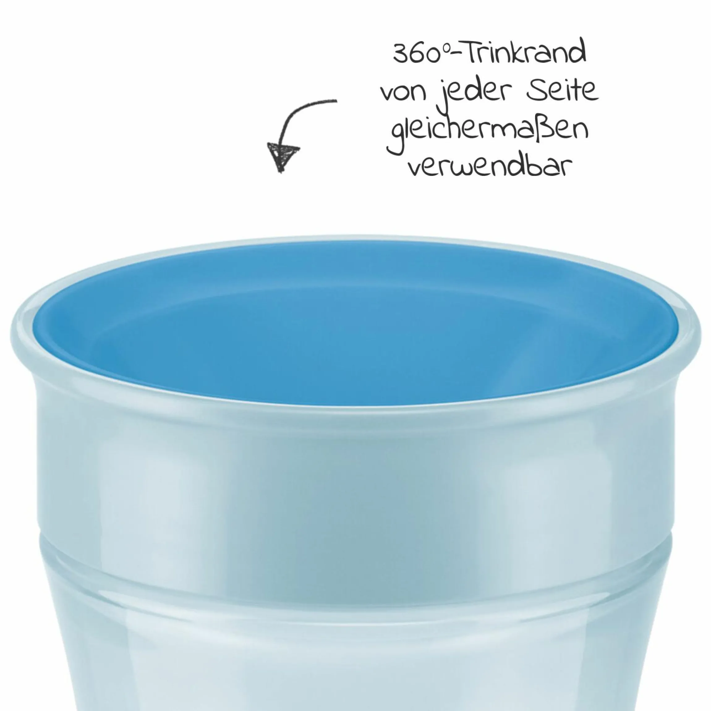 Trinklern-Becher Evolution Magic Cup 230 ml - Blau