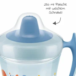 Trinklern-Becher Evolution Trainer Cup 230 ml - mit weichem Schnabel - Blau