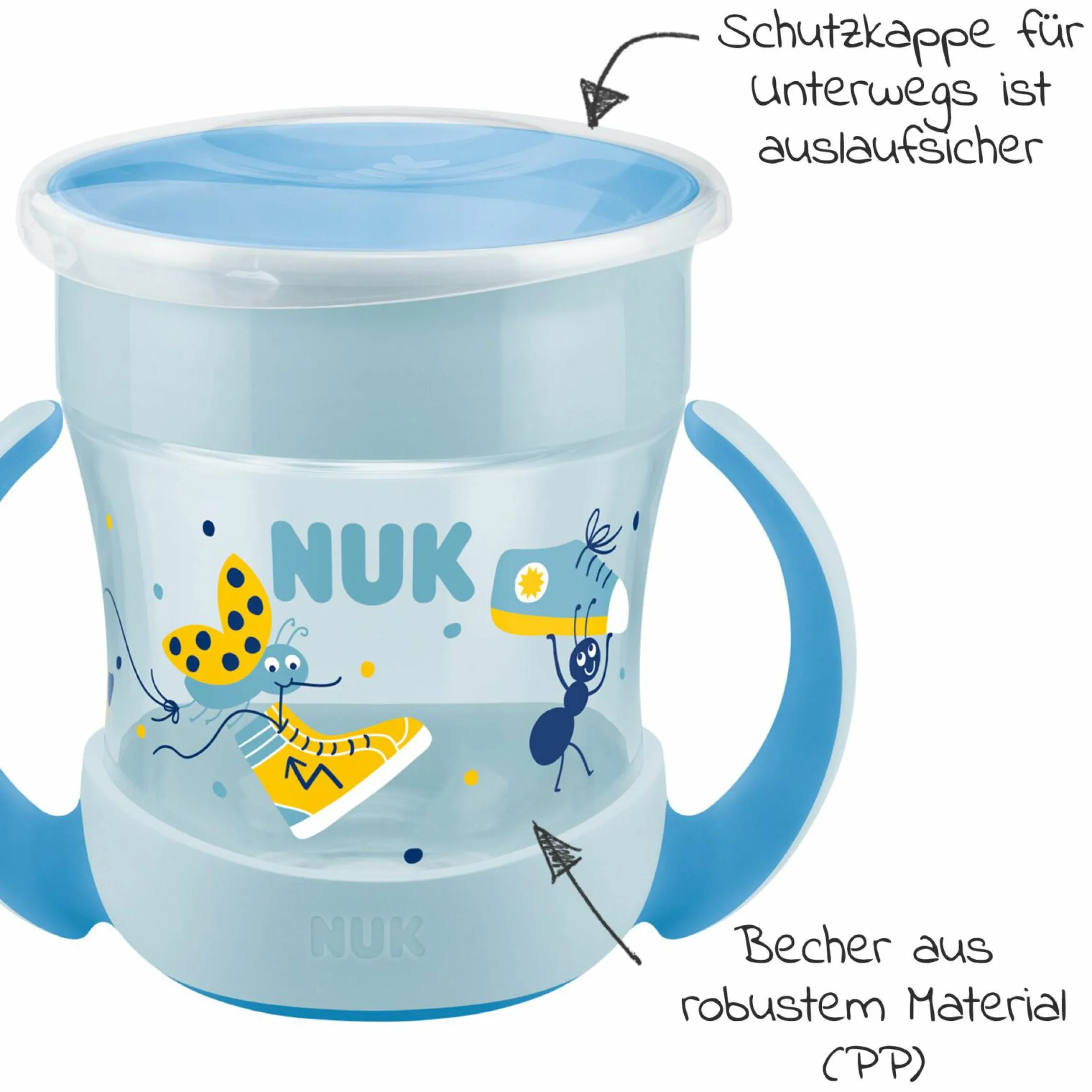 Trinklern-Becher Evolution Mini Magic Cup 160 ml - Blau