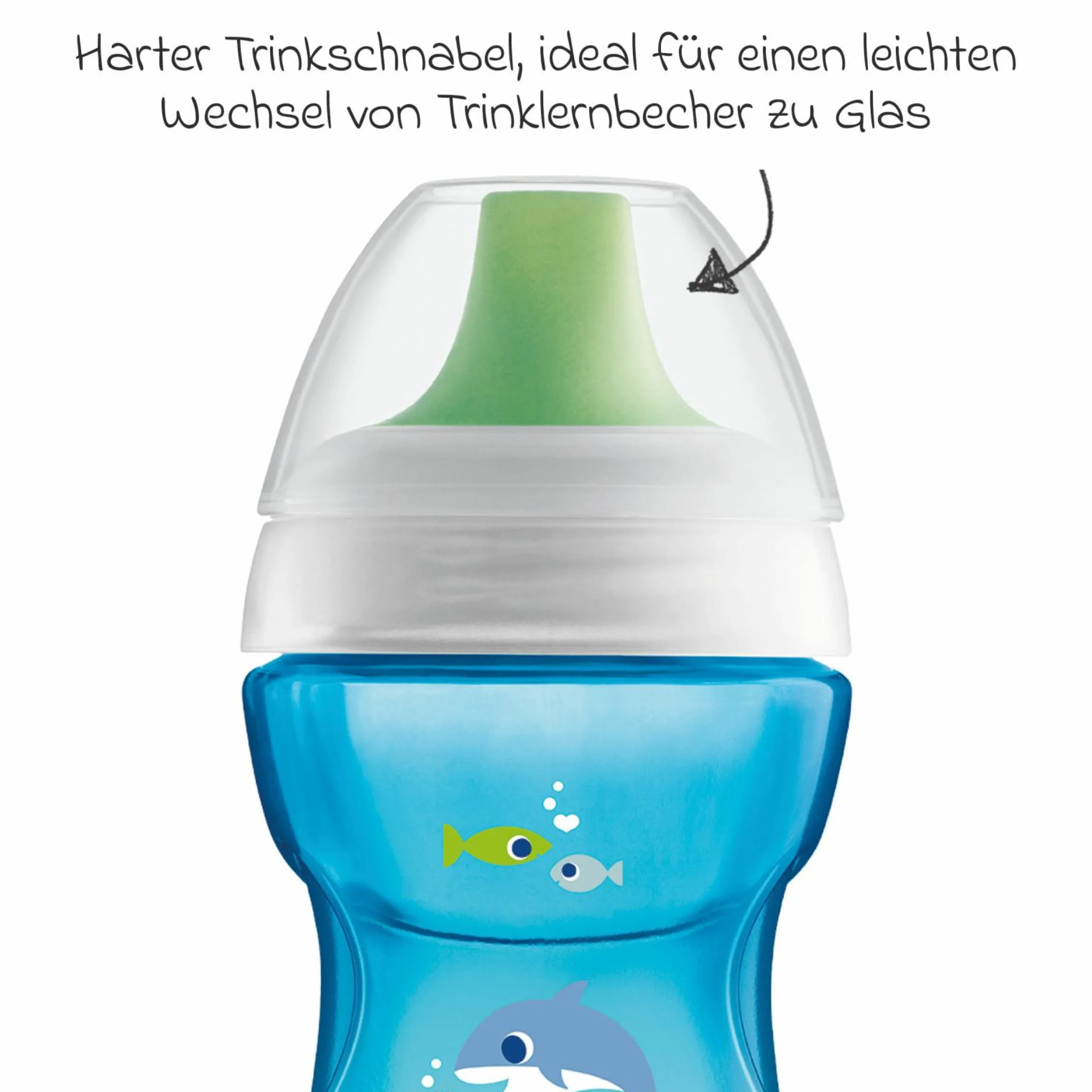 Trinklernbecher Fun to Drink Cup 270 ml - Delfin - Blau