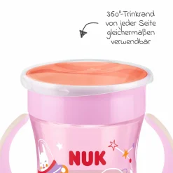 Trinklern-Becher Mini Magic Cup 160 ml - Glow in the Dark - Rosa