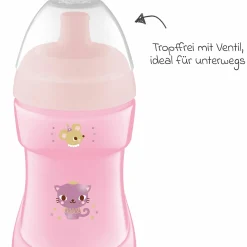 Trinklernbecher Sports Cup 330 ml - Katze - Rosa