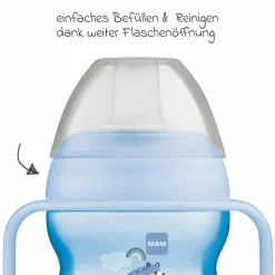 Trinklernbecher Starter Cup Night 150 ml + Silikon-Schnabel - Bär - Blau