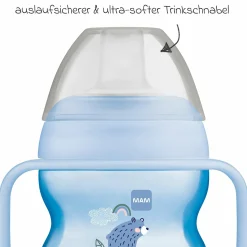 Trinklernbecher Starter Cup Night 150 ml + Silikon-Schnabel - Bär - Blau