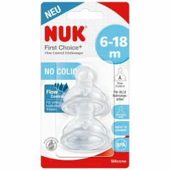 Trinksauger 2er Pack First Choice Plus - Silikon Gr. 2 Flow Control