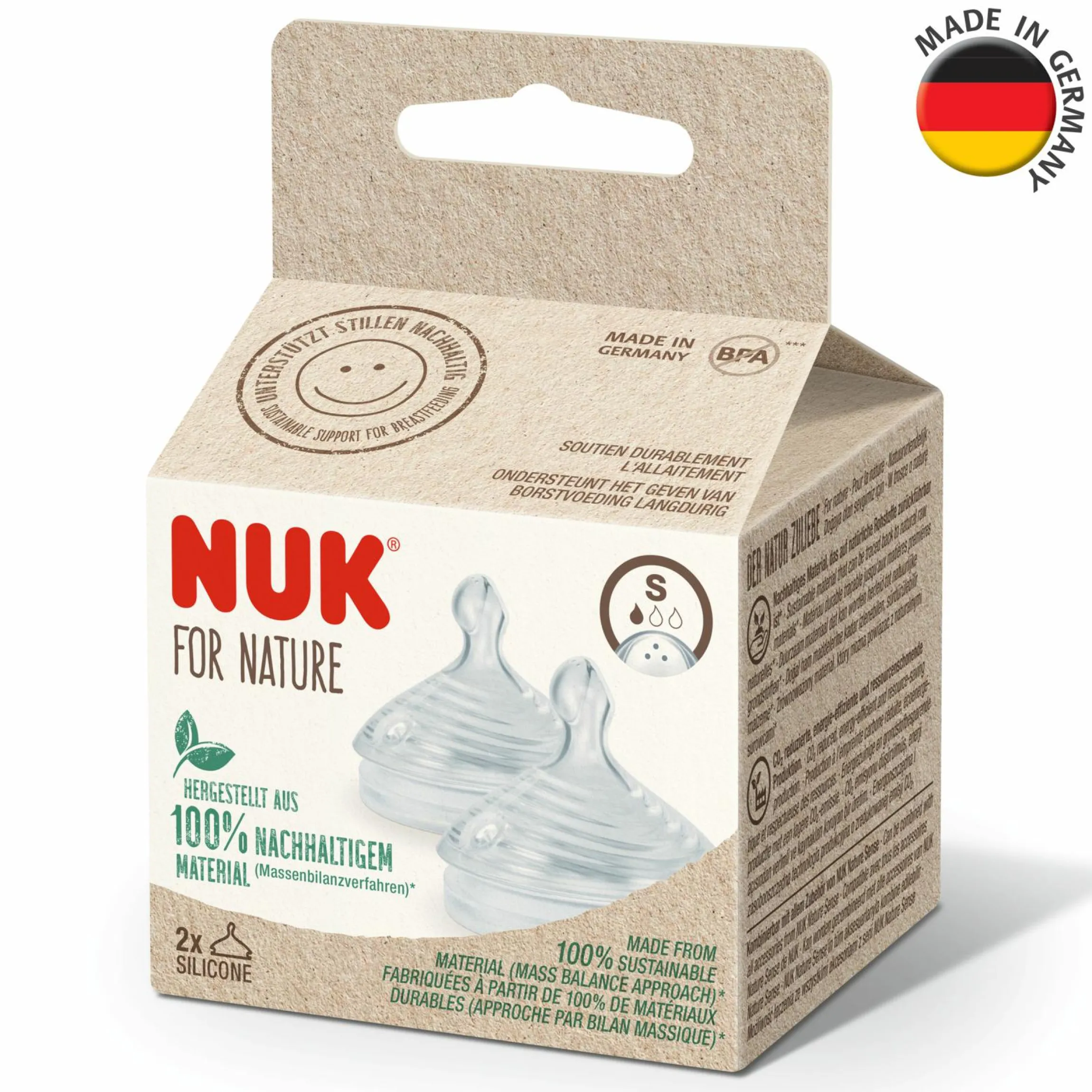 Trinksauger 2er Pack for Nature - Silikon Gr. S