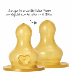 Trinksauger 2er Pack Latex Bottle Nipple - schneller Nahrungsfluss