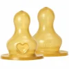 Trinksauger 2er Pack Latex Bottle Nipple - langsamer Nahrungsfluss