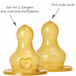 Trinksauger 2er Pack Latex Bottle Nipple - langsamer Nahrungsfluss