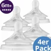 Trinksauger 4er Pack Natural Response - Silikon Saugerstufe 5 - 6M+