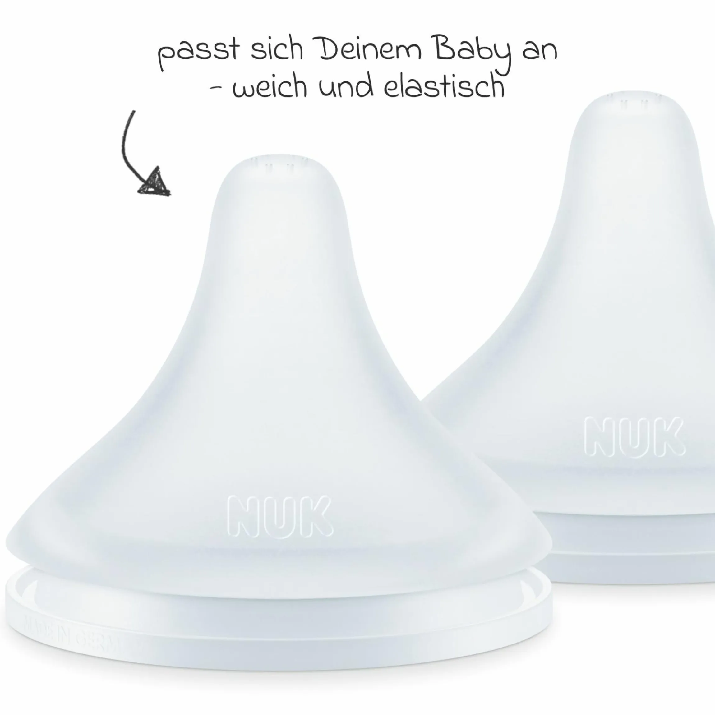 Trinksauger 2er Pack Perfect Match Silikon - Gr. M (ab 3 Monate)