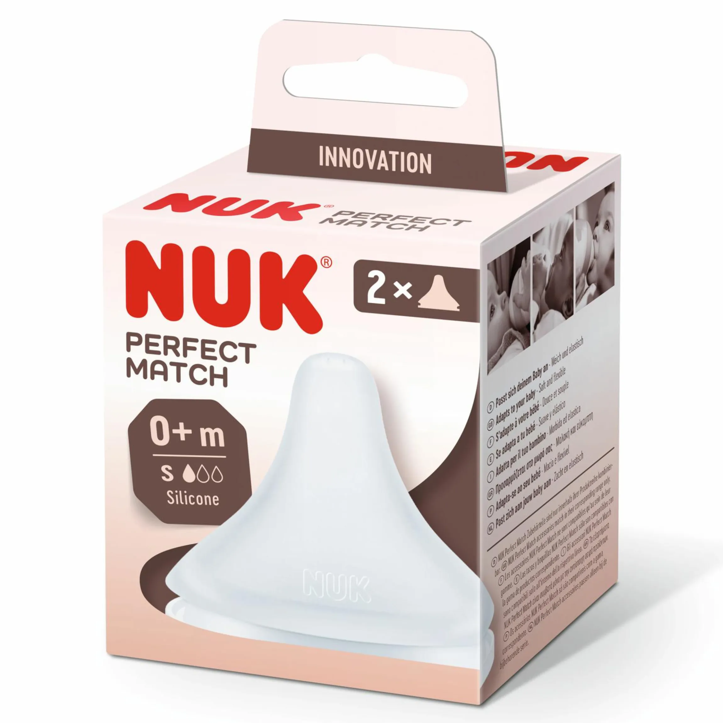 Trinksauger 2er Pack Perfect Match Silikon - Gr. S (ab Geburt)