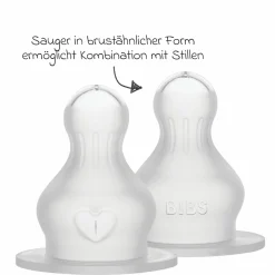 Trinksauger 2er Pack Silikon Bottle Nipple - mittlerer Nahrungsfluss