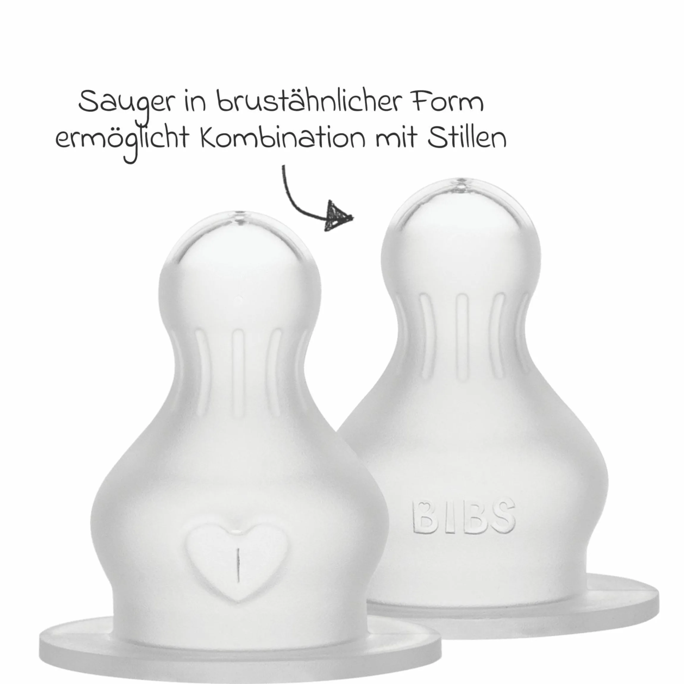 Trinksauger 2er Pack Silikon Bottle Nipple - mittlerer Nahrungsfluss