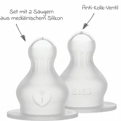 Trinksauger 2er Pack Silikon Bottle Nipple - schneller Nahrungsfluss