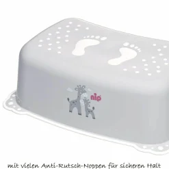 Tritthocker - Giraffe - Grau