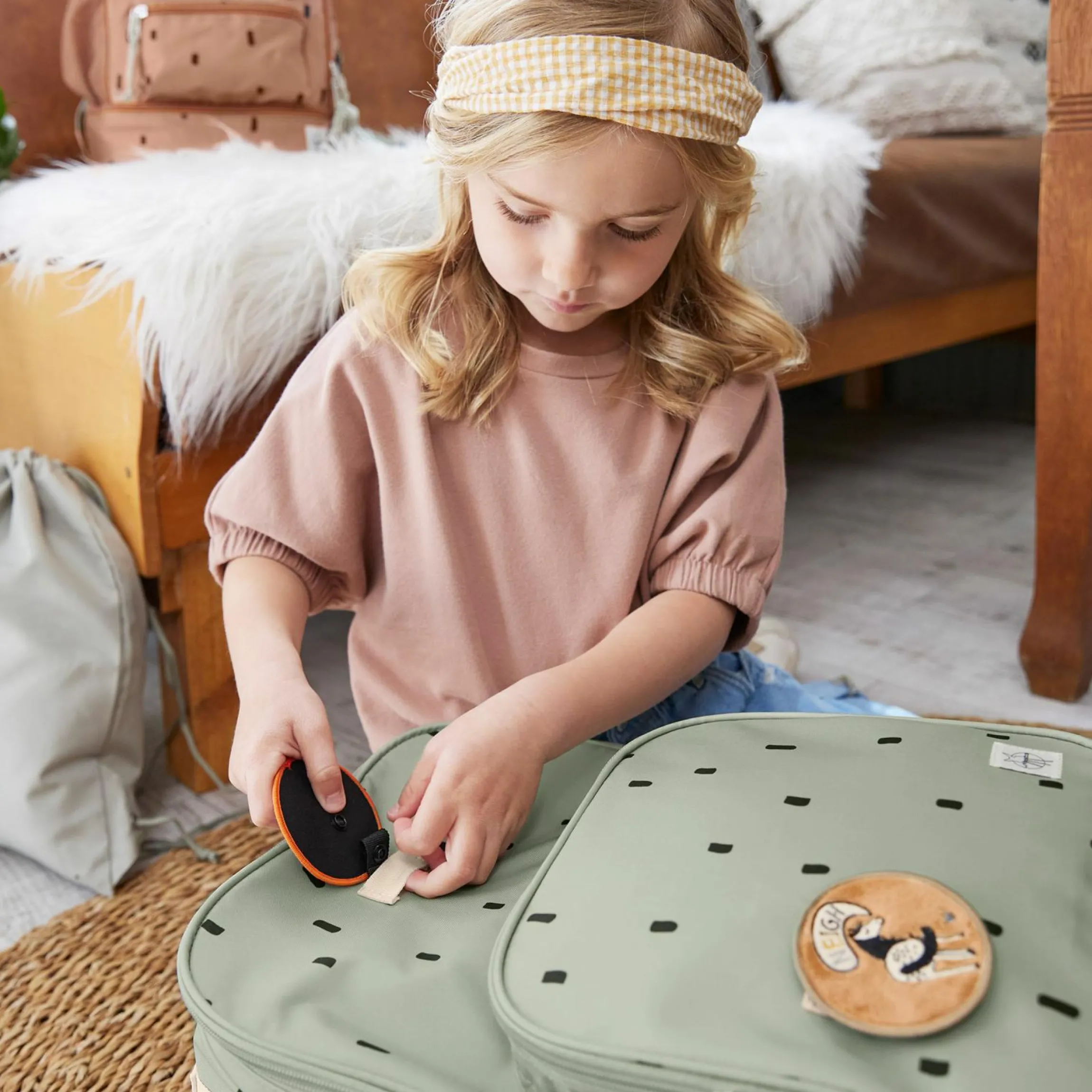 Trolley - Happy Prints - Light Olive