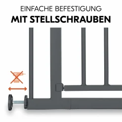 Türschutzgitter / Treppenschutzgitter Open N Stop 2 (75-80 cm) - Dark Grey
