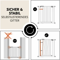 Türschutzgitter / Treppenschutzgitter Open N Stop 2 (75-80 cm) - Dark Grey