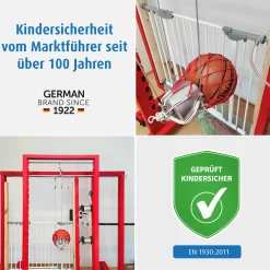 Türschutzgitter / Treppenschutzgitter (63 bis 103,5 cm) zum Schrauben - Natur