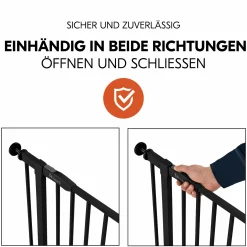 Türschutzgitter / Treppenschutzgitter Open N Stop 2 (75-80 cm) - Black