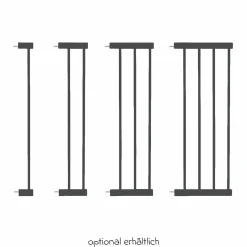 Türschutzgitter / Treppenschutzgitter Autoclose (75 bis 82 cm) zum Klemmen ohne bohren, schließt selbsständig - Schwarz