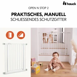 Türschutzgitter / Treppenschutzgitter Open N Stop 2 (75-80 cm) - White