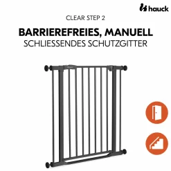 Türschutzgitter / Treppenschutzgitter Clear Step 2 (75-80 cm) - Black