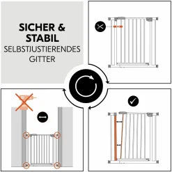 Türschutzgitter / Treppenschutzgitter Clear Step 2 (75-80 cm) - Black