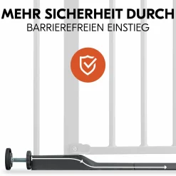 Türschutzgitter / Treppenschutzgitter Clear Step 2 + Türstopper 3er Pack - Dark Grey
