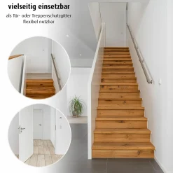 Türschutzgitter / Treppenschutzgitter (63 bis 106 cm) zum Klemmen oder Schrauben - Weiß