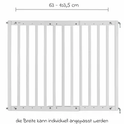 Türschutzgitter / Treppenschutzgitter (63 bis 103,5 cm) zum Schrauben - Weiß