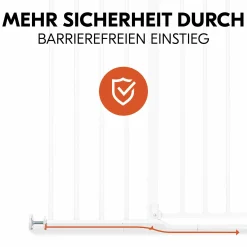 Türschutzgitter / Treppenschutzgitter Clear Step 2 (75-80 cm) inkl. 21 cm Verlängerung - White