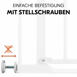 Türschutzgitter / Treppenschutzgitter Clear Step 2 (75-80 cm) inkl. 21 cm Verlängerung - White