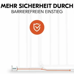 Türschutzgitter / Treppenschutzgitter Clear Step 2 (75-80 cm) inkl. 9 cm Verlängerung - White