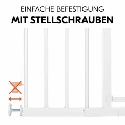 Türschutzgitter / Treppenschutzgitter Open N Stop 2 (75-80 cm) inkl. 21 cm Verlängerung - White