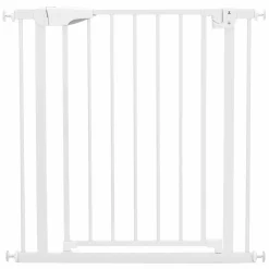 Türschutzgitter / Treppenschutzgitter Autoclose (75 bis 82 cm) zum Klemmen ohne bohren, schließt selbsständig - Weiß