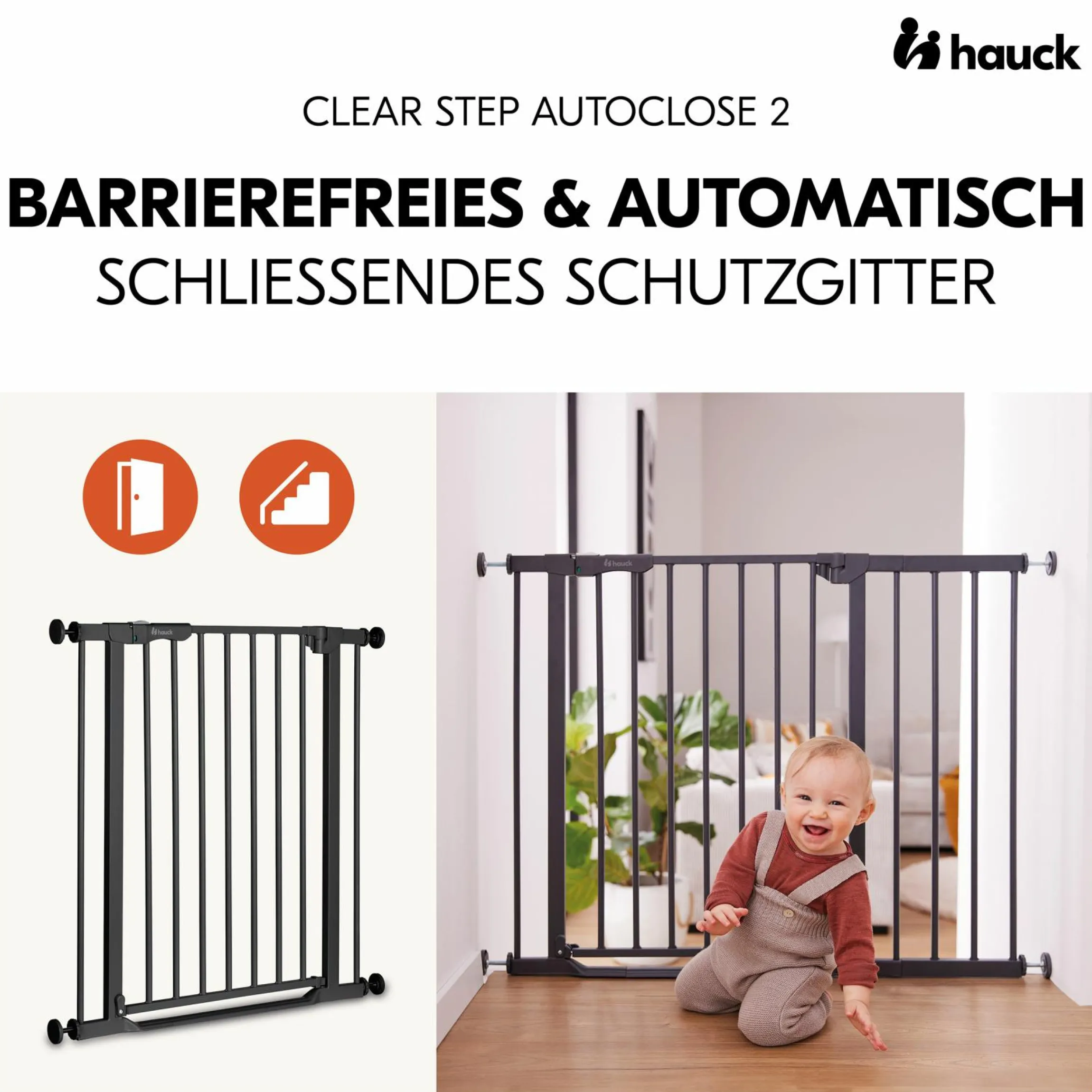 Türschutzgitter Clear Step Autoclose 2 - Black