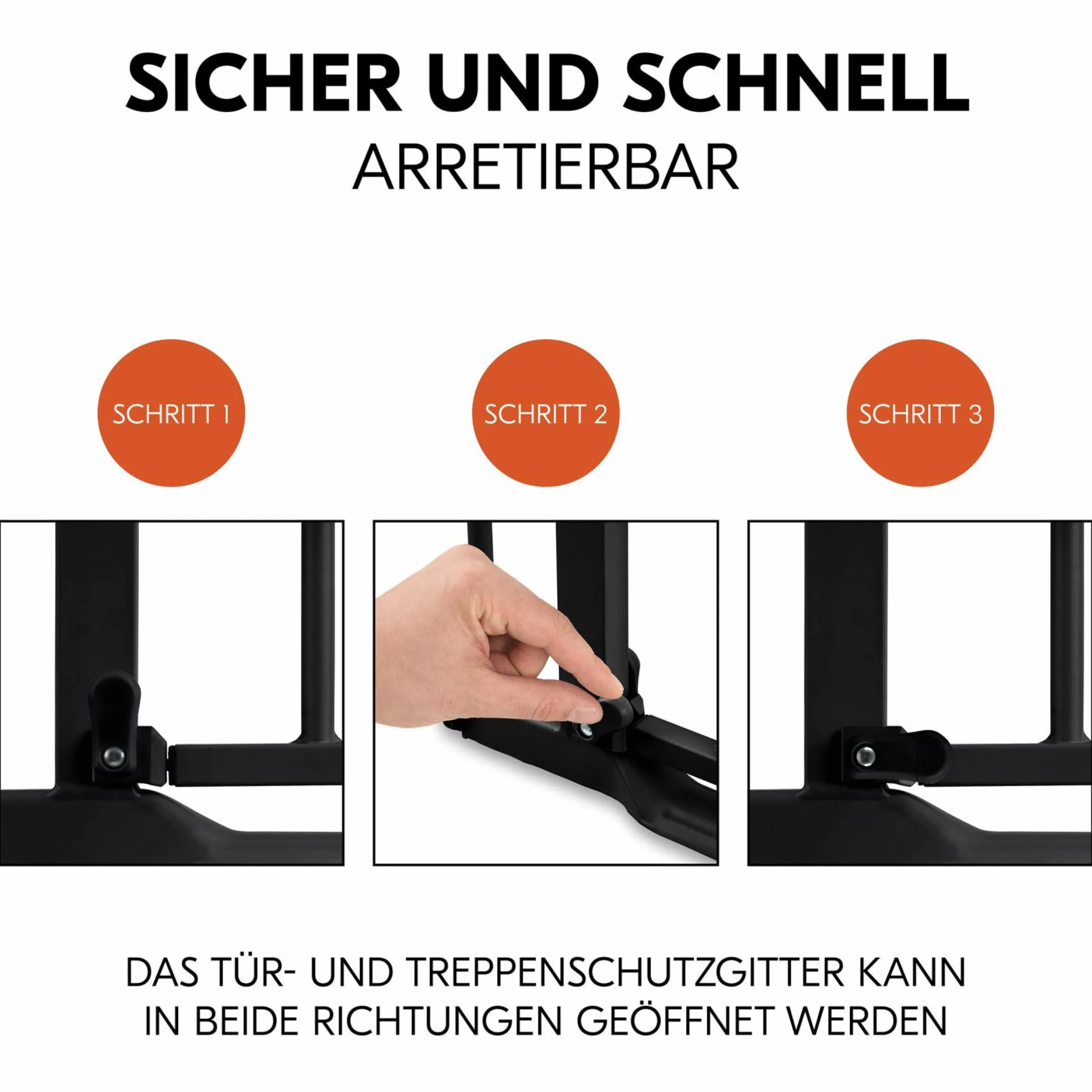Türschutzgitter Clear Step Autoclose 2 - Black