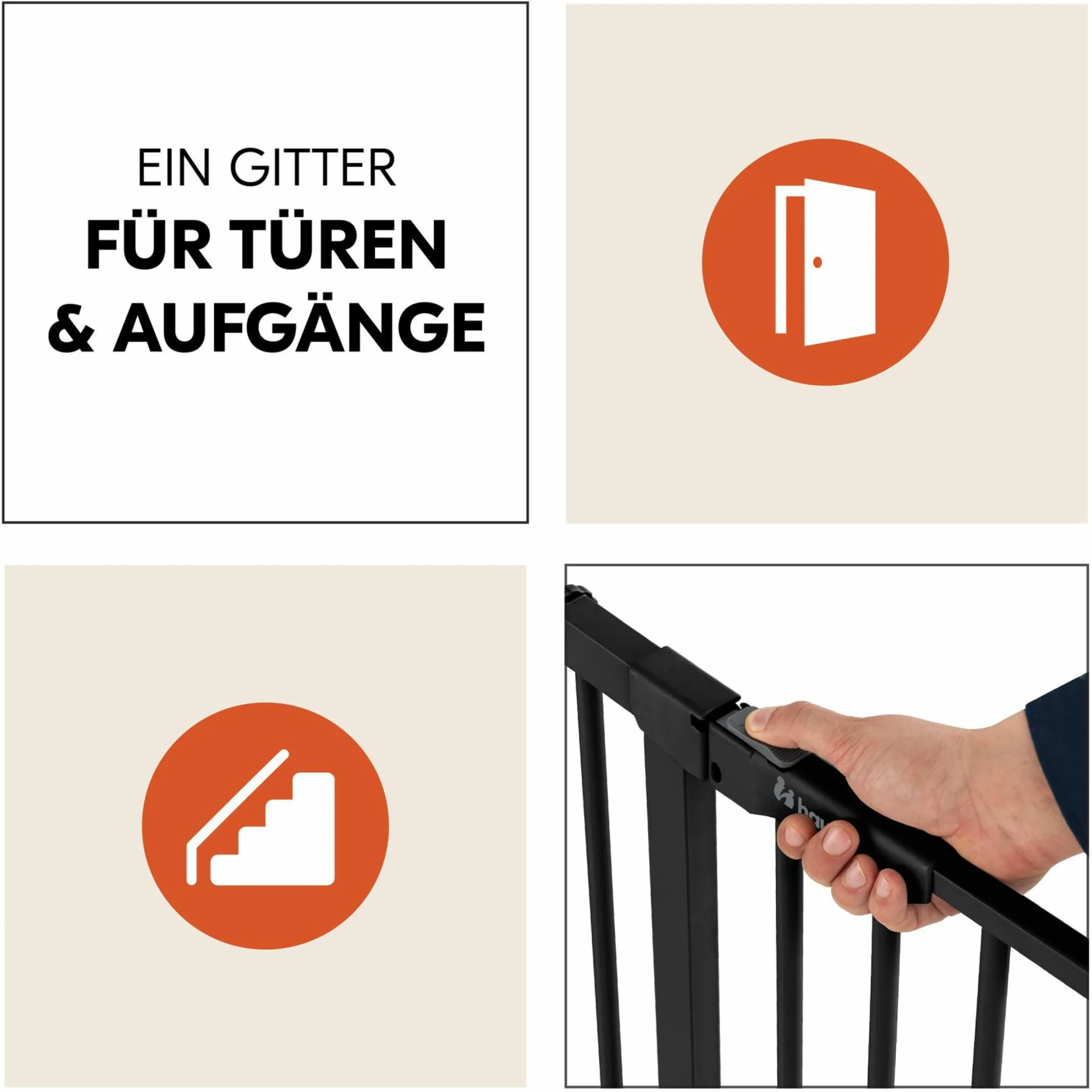 Türschutzgitter Clear Step Autoclose 2 - Black