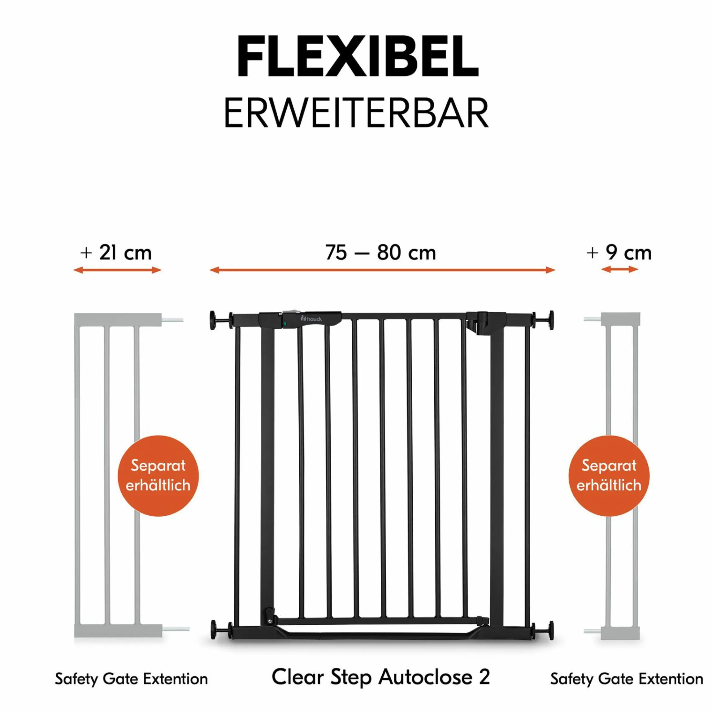 Türschutzgitter Clear Step Autoclose 2 - Black
