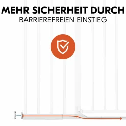 Türschutzgitter inkl. Verlängerung Clear Step Autoclose 2 Set + 21 cm - White