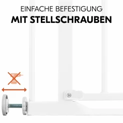 Türschutzgitter inkl. Verlängerung Clear Step Autoclose 2 Set + 21 cm - White