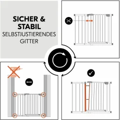 Türschutzgitter inkl. Verlängerung Clear Step Autoclose 2 Set + 21 cm - White