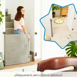 Türschutzgitter Safe & Roll (ausziehbar bis 140cm)