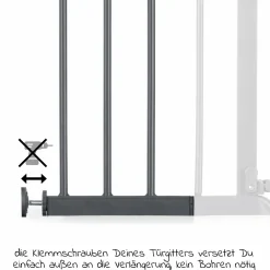 Türschutzgitter Verlängerung Safety Gate Extensions 21 cm - Dark Grey