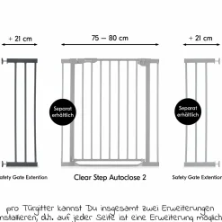 Türschutzgitter Verlängerung Safety Gate Extensions 21 cm - Dark Grey